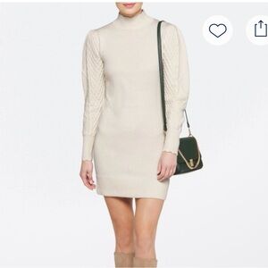Elegant Cream Knit Dress